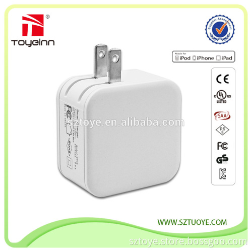 Mobile Phone Charger, 2-port USB Charger, 5V 3.1A Dual USB Charger